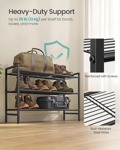 SONGMICS Metal Shoe Rack, Free Standing Shoe Organizer - Image 4