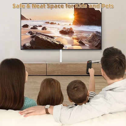 118" Side Open One Cord Hider for Wall Mounted Tv, Extension Cable Cover to - Image 8