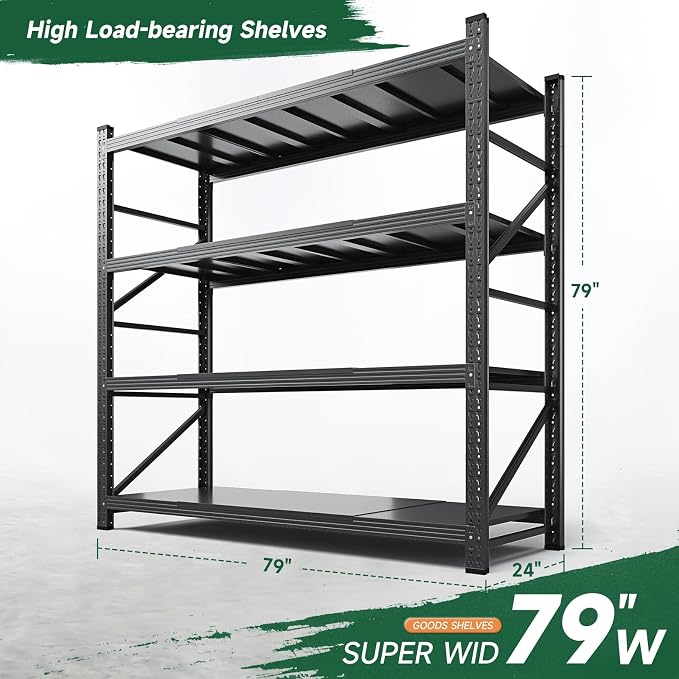 Letaya 6000LBS Storage Shelves Heavy Duty, 4 Tier Adjustable Utility Rack Shelf - Image 2