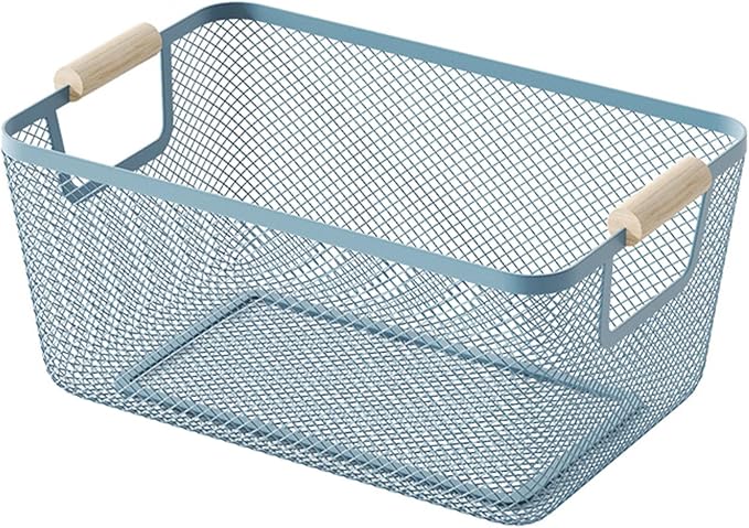 AJIODA Metal Mesh Steel Basket, Medium Wire Storage Organizer Basket by AJIODA