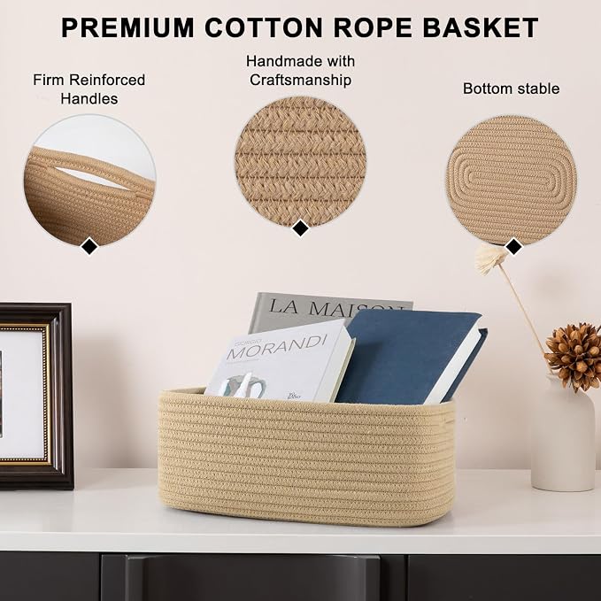 4 Pack Small Storage Shelf Baskets - Image 6
