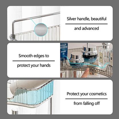 3-Tier Corner Bathroom Counter Organizer – Classic Storage Shelf - Image 2