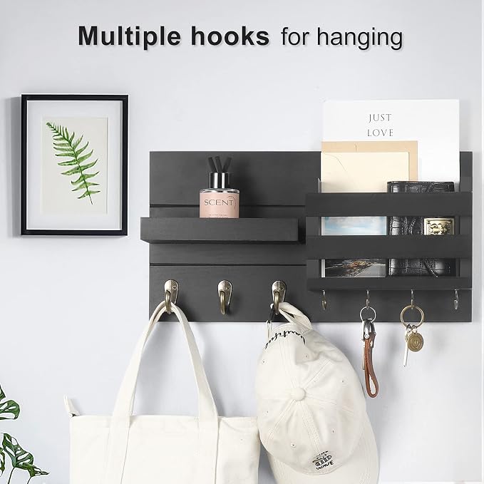 Lwenki Mail Organizer for Wall Mount – Key Holder - Image 3