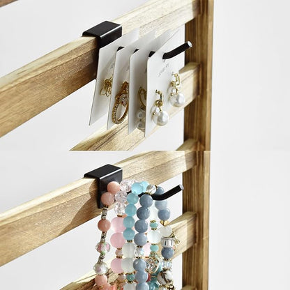 Ikee Design Free Assemble 2 Pcs Set Wooden Jewelry Display Rack - Image 6