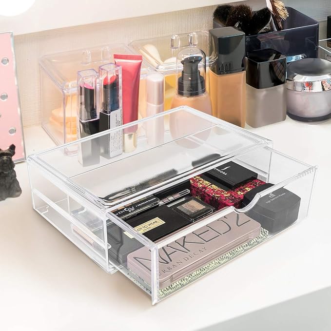 Sorbus Large Stackable Acrylic Drawers - Image 7