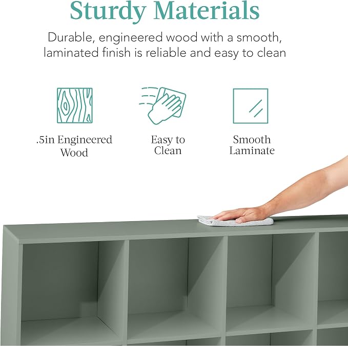 Best Choice Products Kids Bookcase 8-Cube Storage Organizer, 13.5in Shelf - Image 6