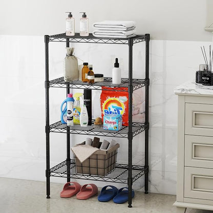 NEWBULIG 4-Tier Wire Storage Shelves, 200 lbs Heavy Duty Steel Rack, tool-free - Image 9