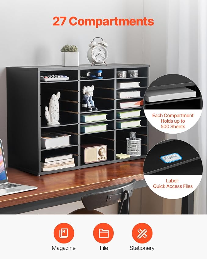 VEVOR Literature Organizer, 27 Compartments Office Mailbox - Image 6