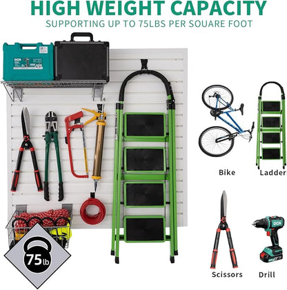 Slatwall Panel 4'x8' with 15 Accessories Garage Tool Organizer Wall Mount PVC - Image 7