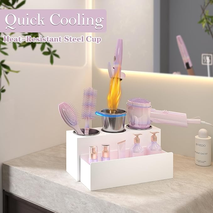 Hair Tool Organizer, Detachable Acrylic Hair Dryer Holder - Image 2
