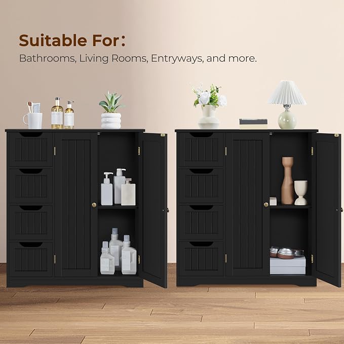 Yaheetech Small Bathroom Storage Cabinet - Image 8