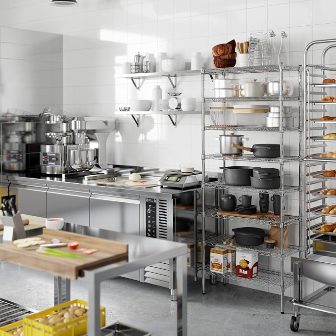 14" Deep x 30" Wide x 74" Height Wire Shelving Kit | 8-Tier | NSF Commercial - Image 4
