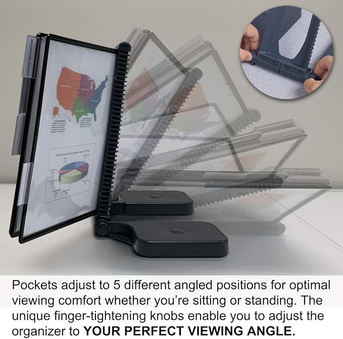 Ultimate Office AdjustaView 10-Pocket Desk Reference Organizer - Image 6