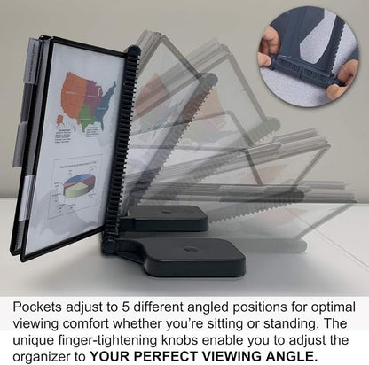 Ultimate Office AdjustaView 10-Pocket Desk Reference Organizer - Image 6