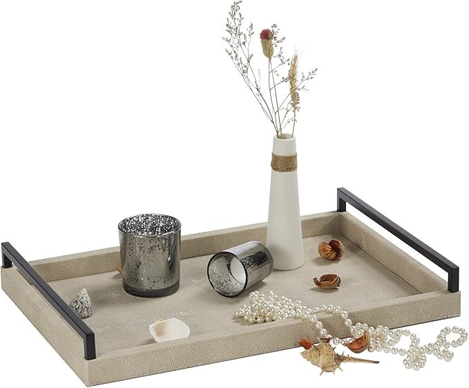 Sagala Ivory Shagreen Serving Tray - Image 4