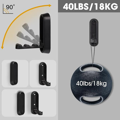 Folding Wall Hooks, Wall Mounted, Holds Up To 40 Lbs, Screws And Anchors - Image 6