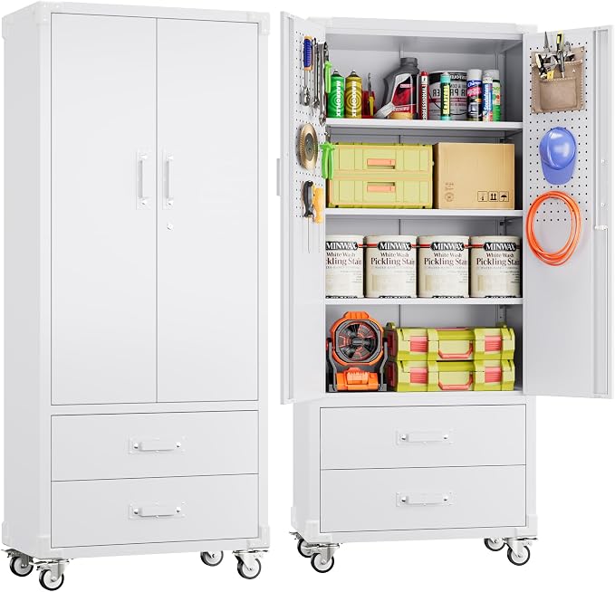 Upgraded Metal Garage Storage Cabinet by METALYEYE