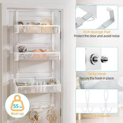 Over Door Hook Organizer 12 Hook Over The Door Organizer - Image 3