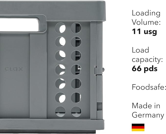 Clax® crate | folding box | basket | 48 qt | grey - Image 2