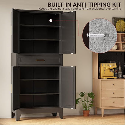 COFaR 71" Metal Pantry Cabinet - Image 6