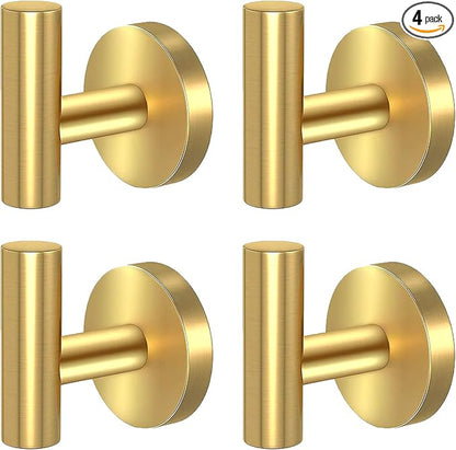 Kruodop Towel Hooks for Bathroom, 4 Packs Wall Mount Towel Holder, Stainless by Kruodop
