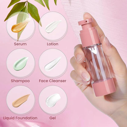 1oz 30ml Airless Pump Bottles, Refillable Leak Proof Travel Pump Bottle - Image 3