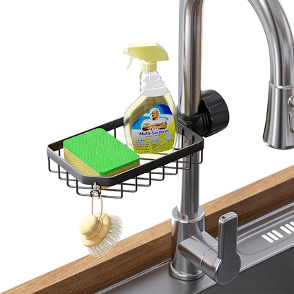 LONIN Sponge Holder Over Faucet Kitchen Sink Caddy Organizer, Stainless Steel by LONIN