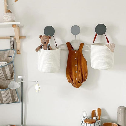 Goodpick 2 Pack Cotton Rope Wall Hanging Baskets - Image 2