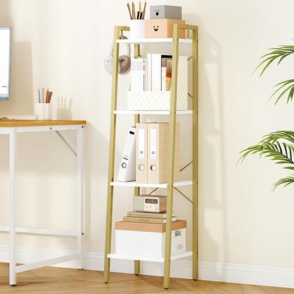 Hzuaneri Ladder Shelf, Freestanding Corner Storage Shelf | Bookcase by Hzuaneri