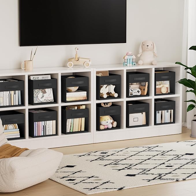 DIMJ Cube Bins, 6 Packs Fabric Storage Cubes - Image 6