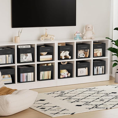 DIMJ Cube Bins, 6 Packs Fabric Storage Cubes - Image 6
