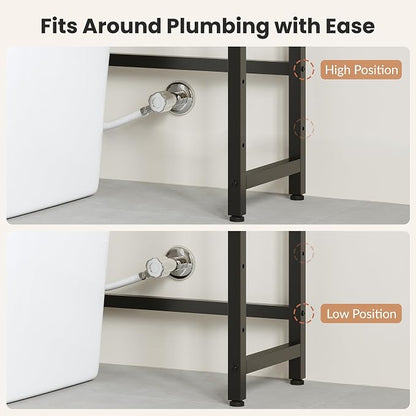 Over The Toilet Storage Shelf, 4-Tier Bathroom Organizer - Image 6