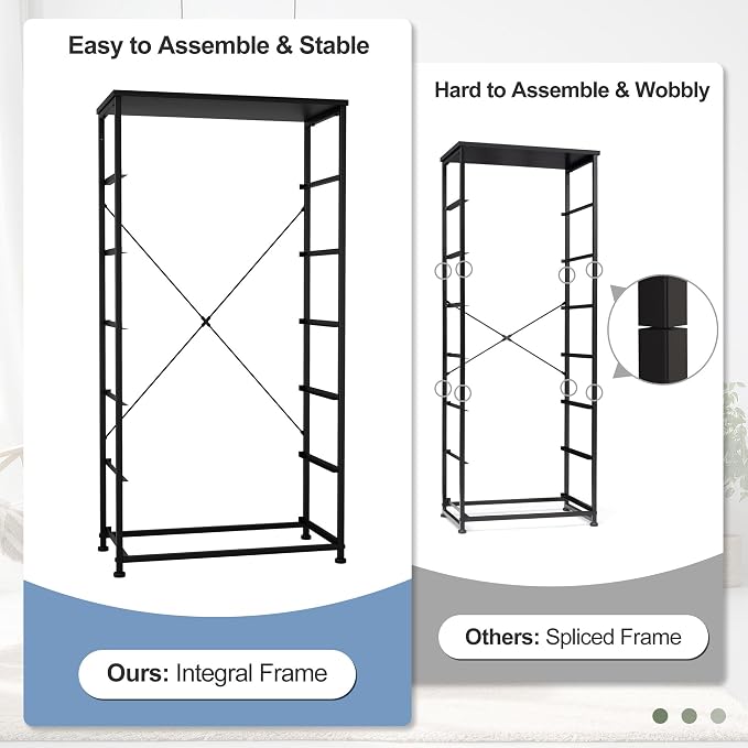 Tall 6-Drawer Wide Fabric Storage Tower Dresser - Image 8