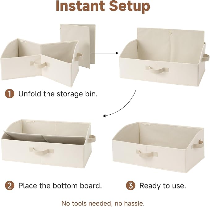 StorageWorks Closet Storage Bins Trapezoid, Closet Organizer Bins, Shelf Baskets - Image 7