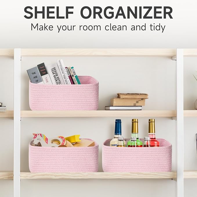 Shelf Baskets for Organizing | Storage Basket for Shelves | Small Woven Baskets - Image 7