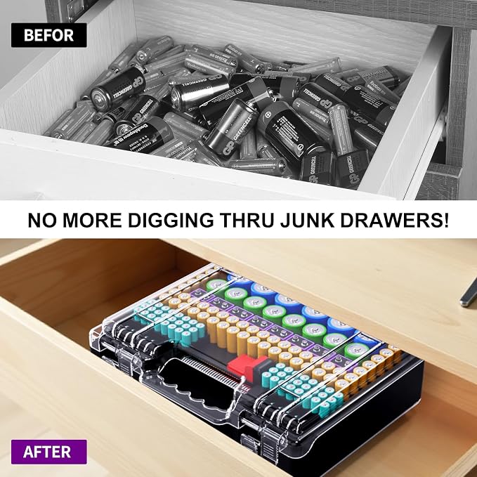 Battery Organizer Storage Holder Box Case - Image 4