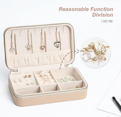 Leather Jewelry Box Women's Travel Jewelry Organizer - Image 3