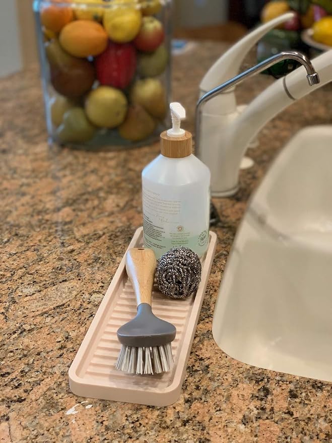 Happitasa Silicone Kitchen Sink Organizer Tray, Sponge Holder and Countertop - Image 7
