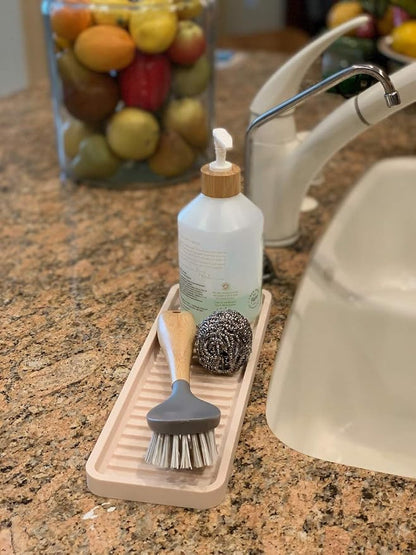 Happitasa Silicone Kitchen Sink Organizer Tray, Sponge Holder and Countertop - Image 7