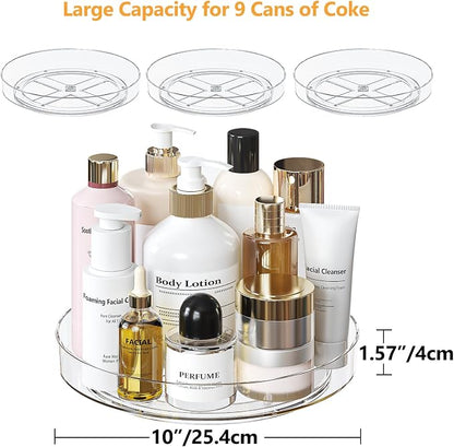 4 Pack 10 Inch Clear Lazy Susan Turntable Organizer - Image 4