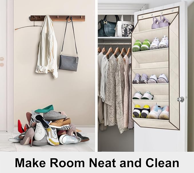 SLEEPING LAMB Over The Door Shoe Organizer - Image 5