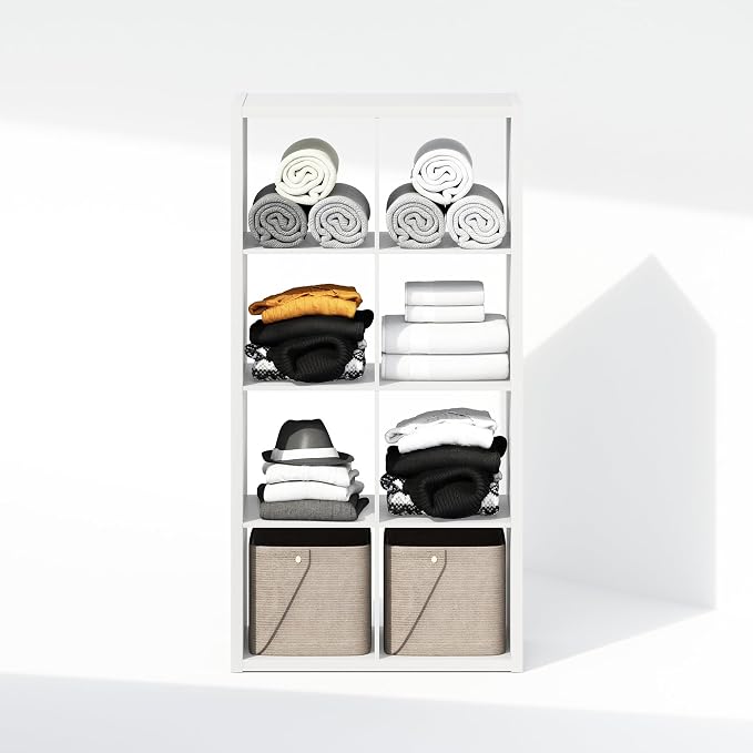 Furinno Cubic Extra Thick 8-Cube Closet Organizers and Storage, Open Shelf - Image 6