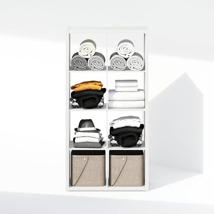 Furinno Cubic Extra Thick 8-Cube Closet Organizers and Storage, Open Shelf - Image 6
