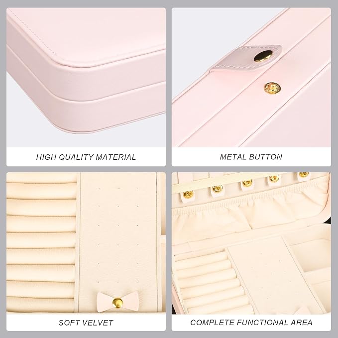 Small Jewelry Box, Travel Jewelry Case Portable Jewelry Boxes - Image 4
