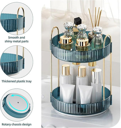 360° Rotating Makeup Organizer, Bathroom Organizers and Storage Holder Rack - Image 4
