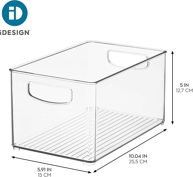 iDesign Stackable Clear Plastic Bin, - Image 4