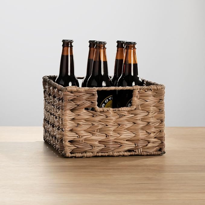 mDesign Woven Farmhouse Kitchen Pantry Food Storage Organizer Basket Bin Box - Image 7