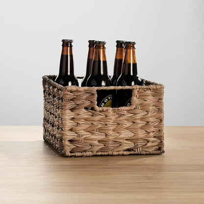 mDesign Woven Farmhouse Kitchen Pantry Food Storage Organizer Basket Bin Box - Image 7