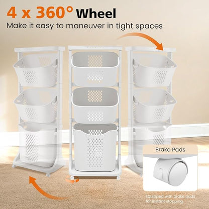 BAOKALER Rolling Laundry Hamper Cart - Image 5