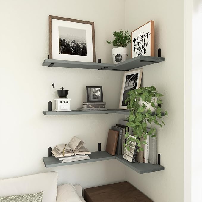 WOPITUES Wood Floating Shelves Set of 6, Shelves - Image 5